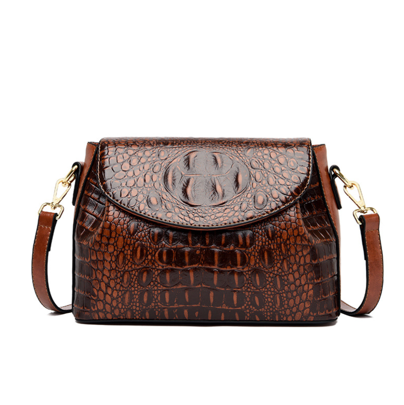 Trendy & Timeless PU Leather with Crocodile Pattern Flap Shoulder Bag Handbags - B20-PURSE-PU28