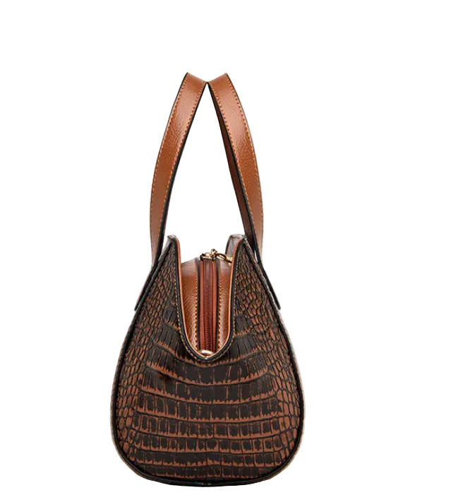 Trendy & Timeless PU Leather with Crocodile Pattern Shoulder Bag Handbags - B20-PURSE-PU27