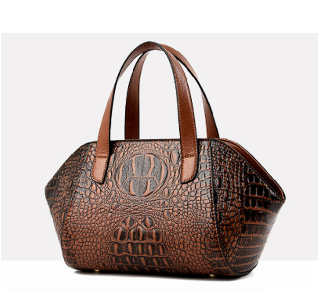 Trendy & Timeless PU Leather with Crocodile Pattern Shoulder Bag Handbags - B20-PURSE-PU27