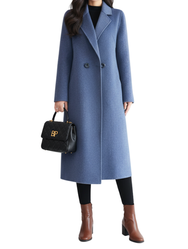 Trendy & Timeless Women’s Wool Center Buttoned Lapel Neck-line Elegant Cardigan JACKET - JKT-32