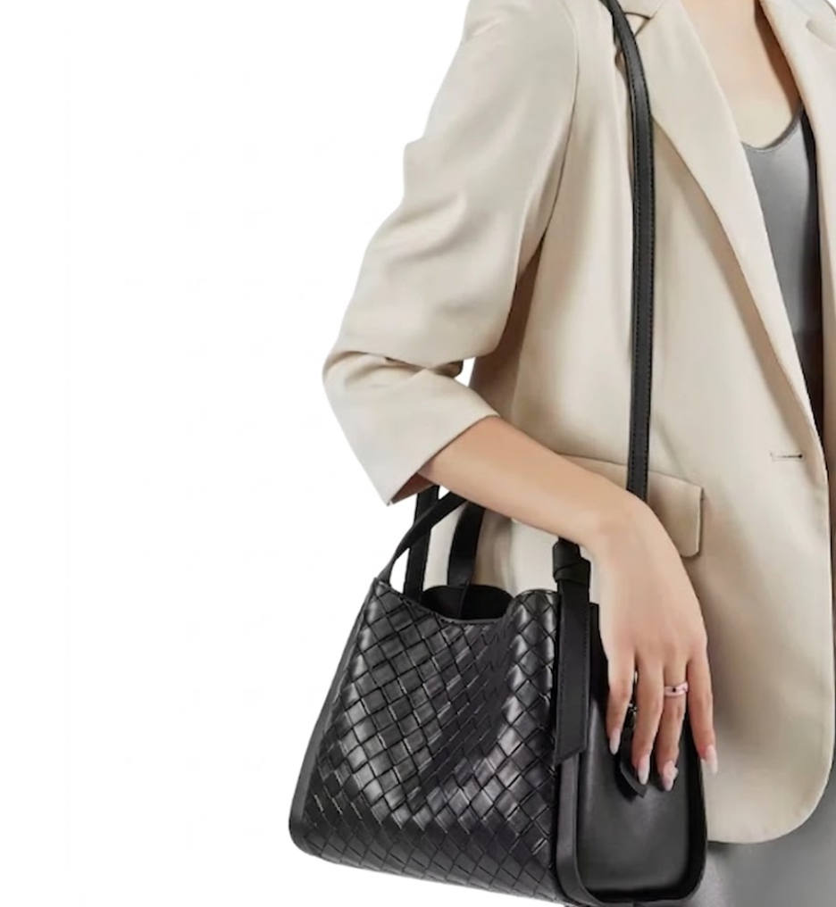 Trendy & Timeless Woven Luxury Genuine Leather Designer Handbags For Women - B10-BAG-04