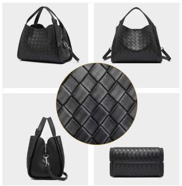 Trendy & Timeless Woven Luxury Genuine Leather Designer Handbags For Women - B10-BAG-04