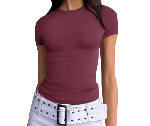 Women's Short Sleeve Comfy Stretchy Cool T-Shirt B2-BL-1017