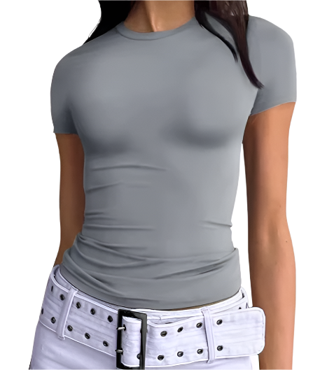 Women's Short Sleeve Comfy Stretchy Cool T-Shirt B2-BL-1017