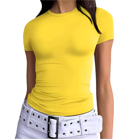 Women's Short Sleeve Comfy Stretchy Cool T-Shirt B2-BL-1017