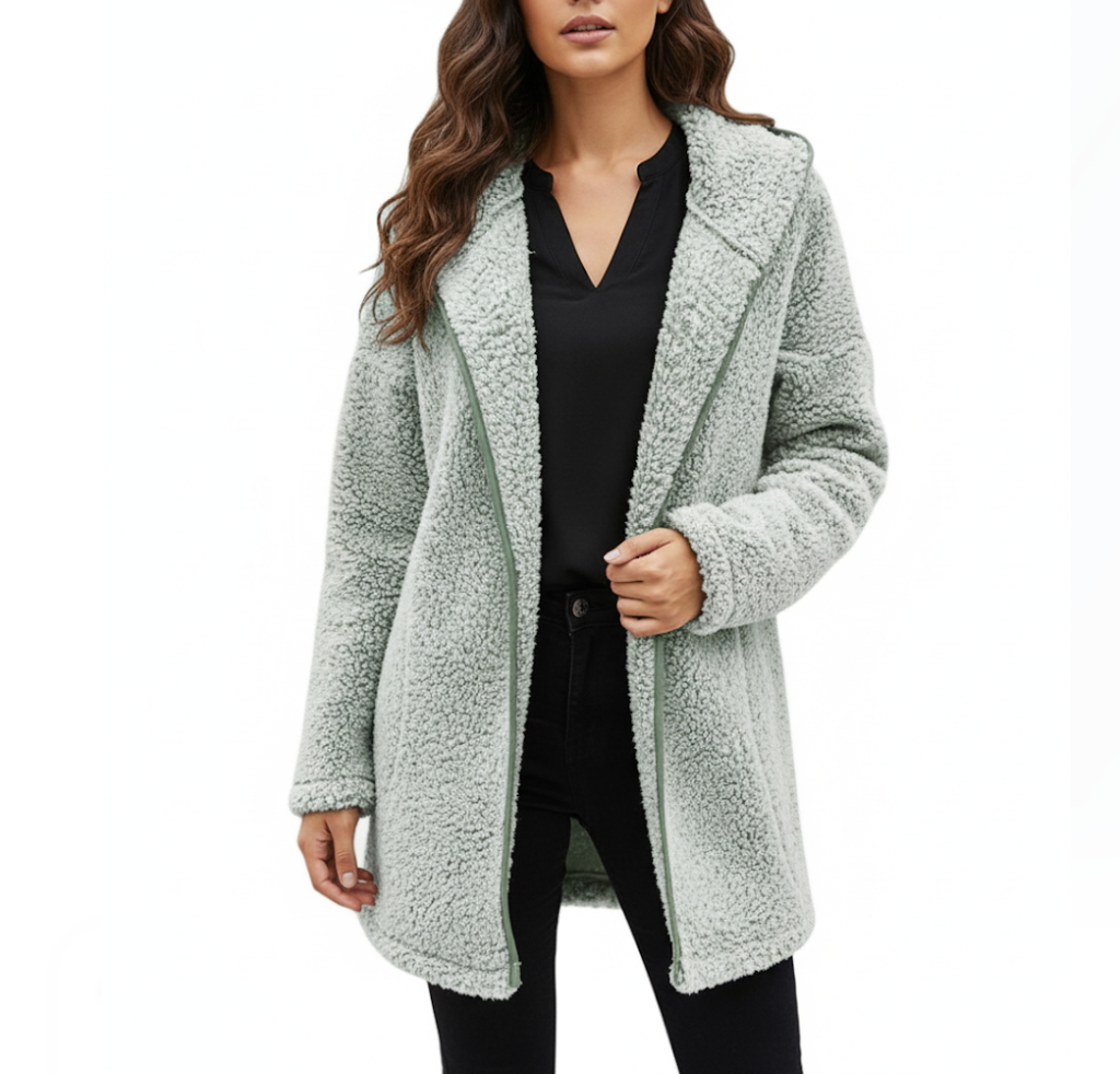 Women's Trendy Plush Casual Lapel Neck Hooded JACKET-JKT-09
