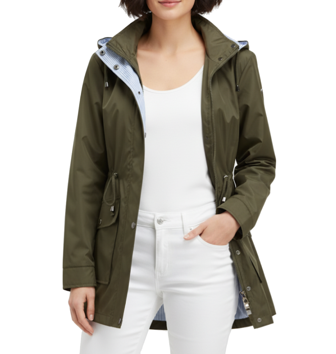 Women’s Trendy & Timeless Detachable Hooded Long Sleeve Trench JACKET - JKT-06
