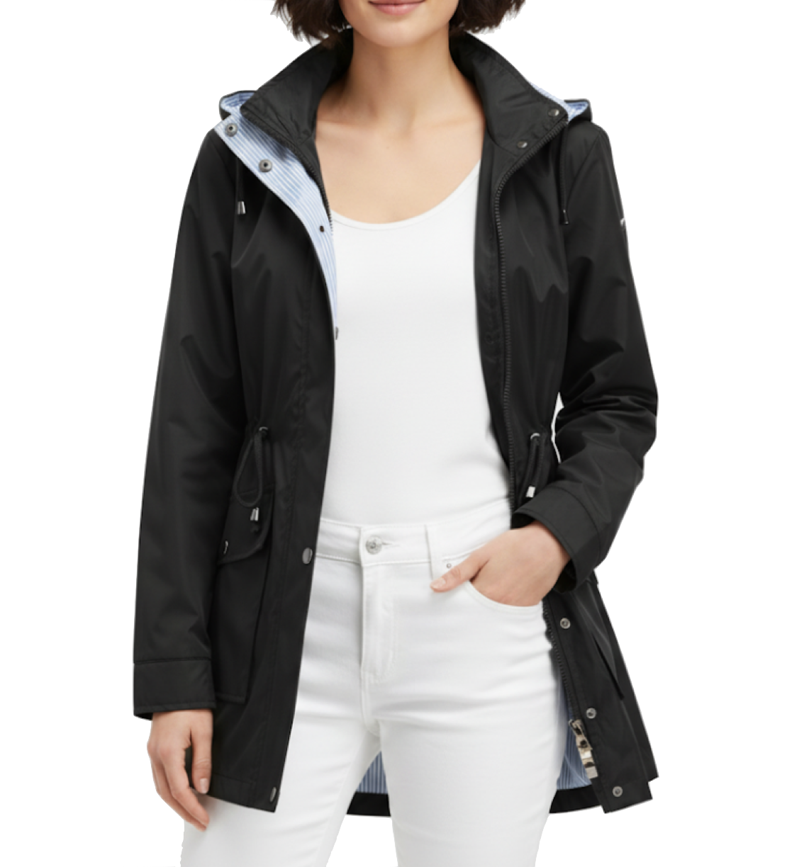 Women’s Trendy & Timeless Detachable Hooded Long Sleeve Trench JACKET - JKT-06