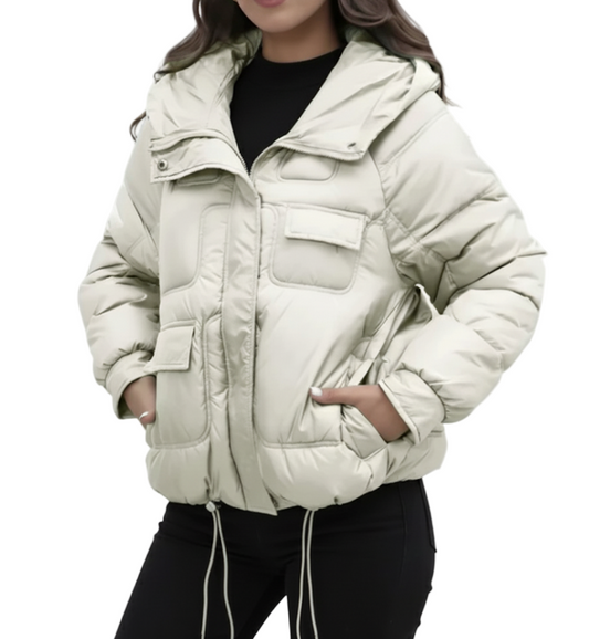 Women’s Trendy & Timeless Hooded Padded Windproof Pocket Quilted JACKET-JKT-15