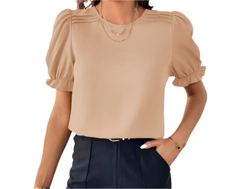 Beautiful Half Sleeve Round Neck  Blouse for Women - BL23