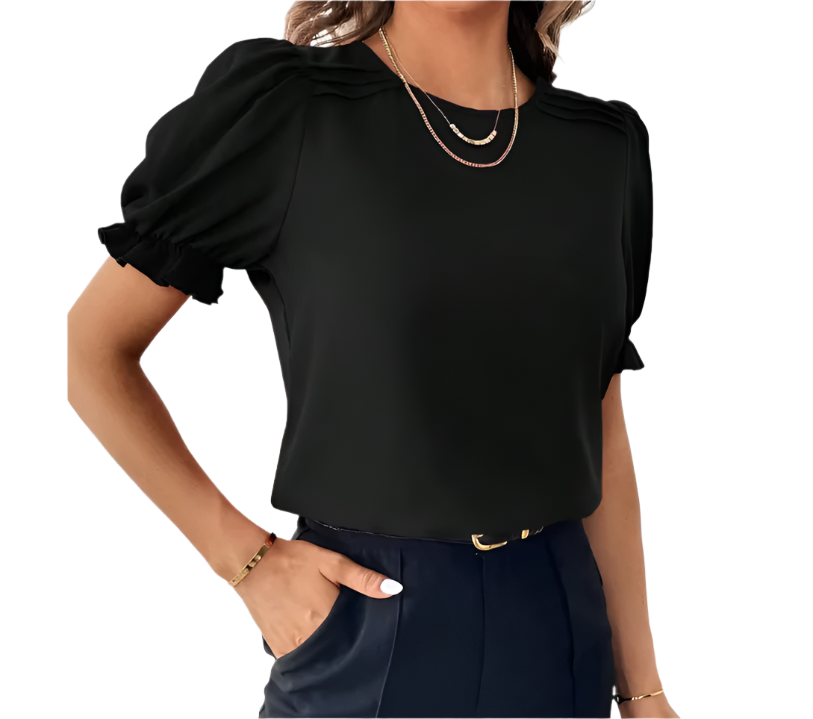 Beautiful Half Sleeve Round Neck  Blouse for Women - BL23