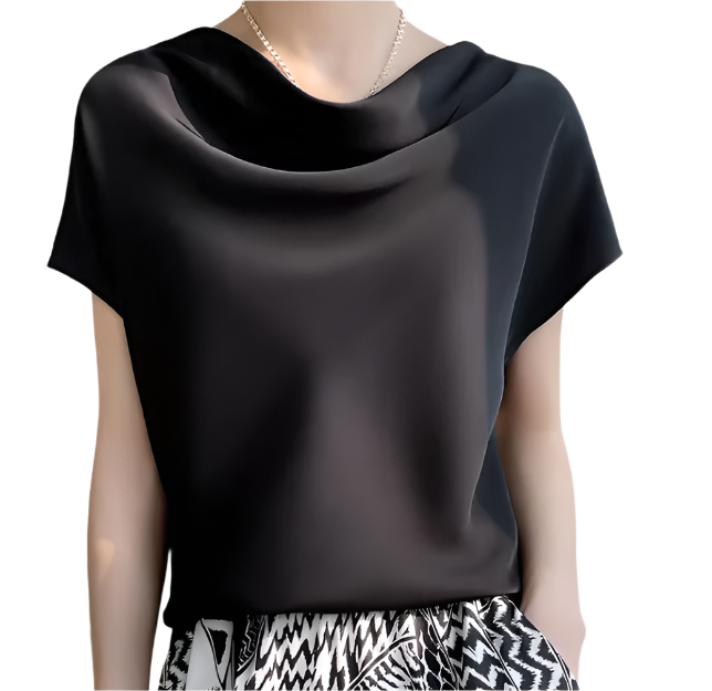 Trendy & Timeless Silk Short Sleeve Blouse Top for Women – BL11