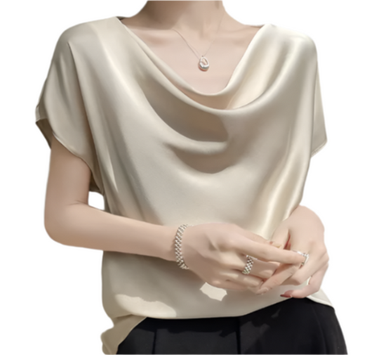 Classy Silk Short Sleeve Blouse for Women – BL11
