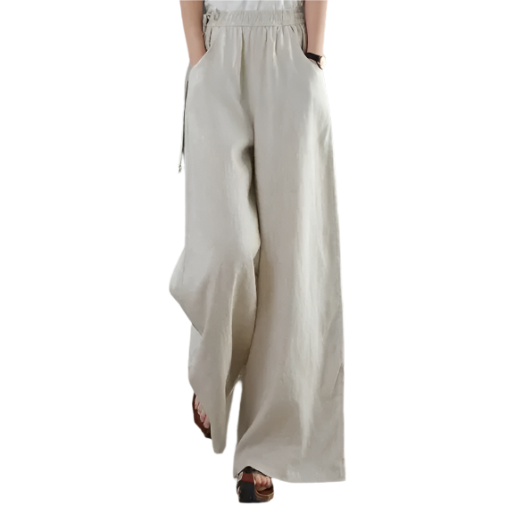 Women’s Trendy Summer Cotton Linen Loose Fit Trousers Pants JEANS-JP-17