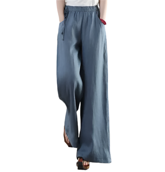 Women’s Trendy Summer Cotton Linen Loose Fit Trousers Pants JEANS-JP-17