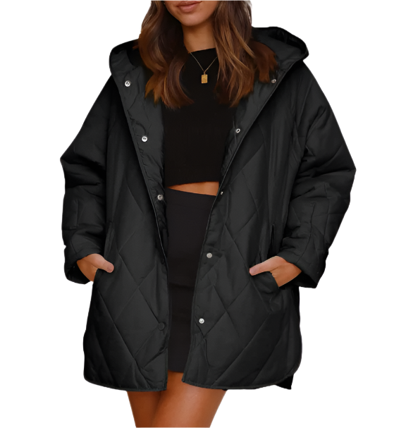 Women’s Trendy Quilted Hooded Loose Fit JACKET - JKT-03