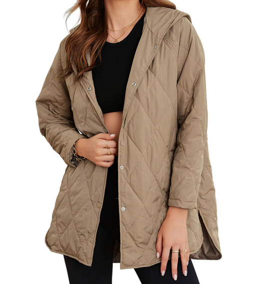 Women’s Trendy Quilted Hooded Loose Fit JACKET - JKT-03
