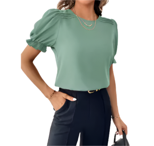 Beautiful Half Sleeve Round Neck  Blouse for Women - BL23