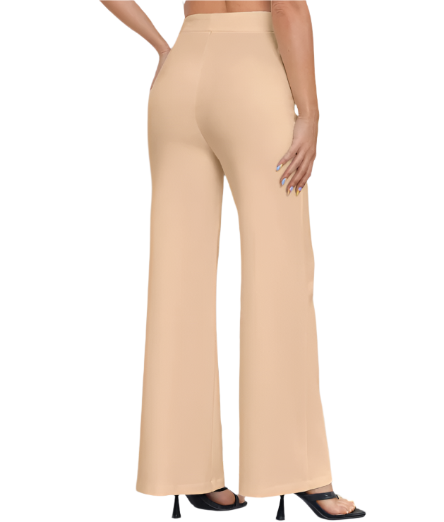 Women's Classy Wide Leg High Waist Dress Pants - PANTS-DP-02
