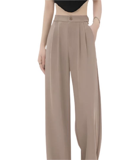 Drape Loose Casual Wide Leg Straight Suit Pants - PANTS-DP-06
