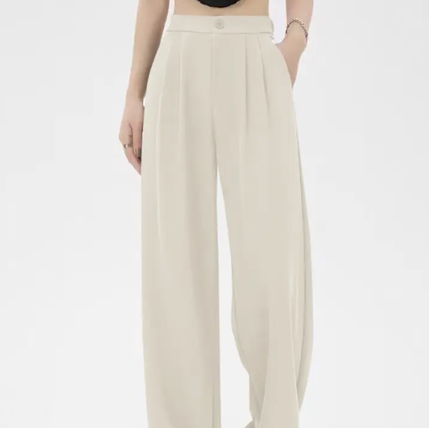 Drape Loose Casual Wide Leg Straight Suit Pants - PANTS-DP-06