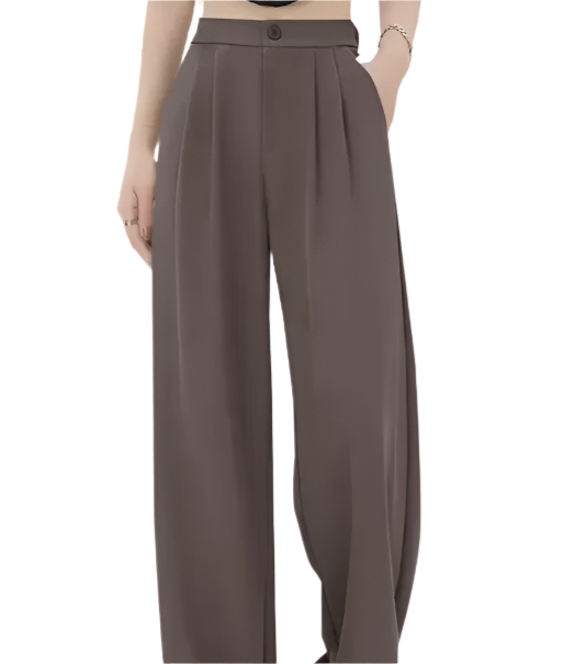 Drape Loose Casual Wide Leg Straight Suit Pants - PANTS-DP-06