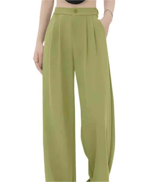 Drape Loose Casual Wide Leg Straight Suit Pants - PANTS-DP-06