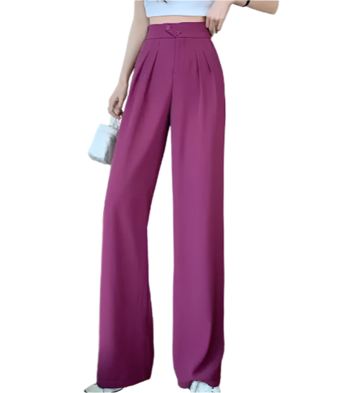 Women’s Wide High Waist Straight Leg Trousers PANTS- DP-09