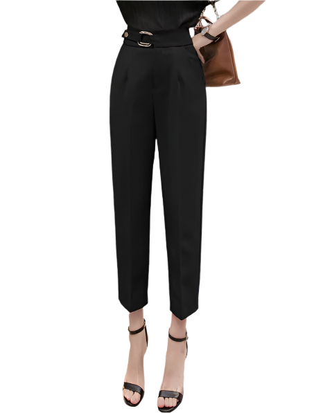 Women’s Cropped High Waist Trousers Dress PANTS-DP-13