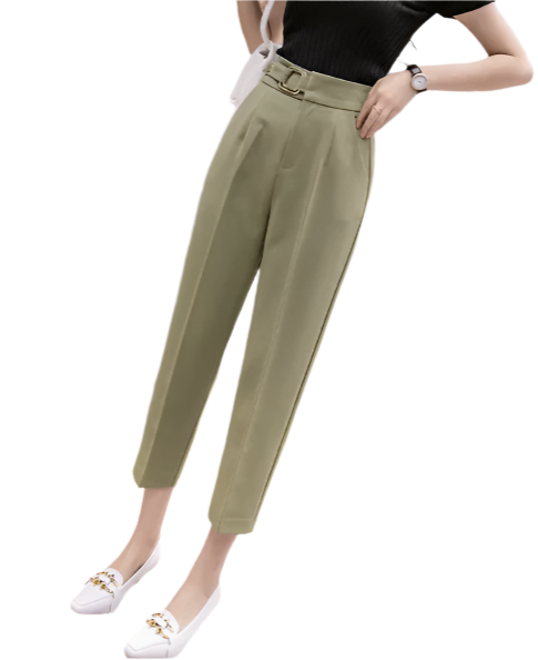 Women’s Cropped High Waist Trousers Dress PANTS-DP-13