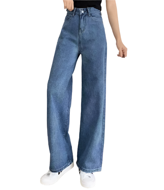 Women’s Timeless High Waist Trousers Straight Leg Denim JEANS-JP-02