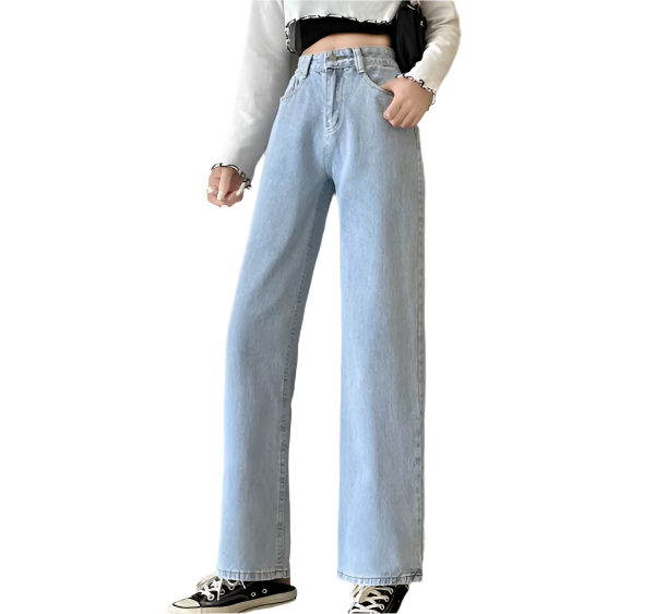 Women’s Timeless High Waist Trousers Straight Leg Denim JEANS-JP-02