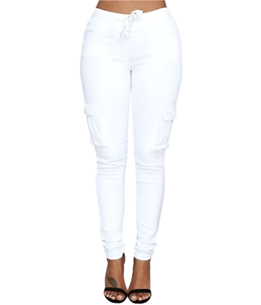 Women’s Drawstring Skinny Cargo Pants JEANS-JP-07