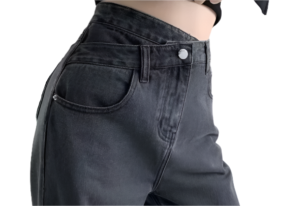Women’s Trendy & Timeless High-Waist Wide-leg Straight Denim JEANS-JP-13