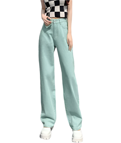 Women’s High Waist Trousers Straight Leg Denim JEANS-JP-14