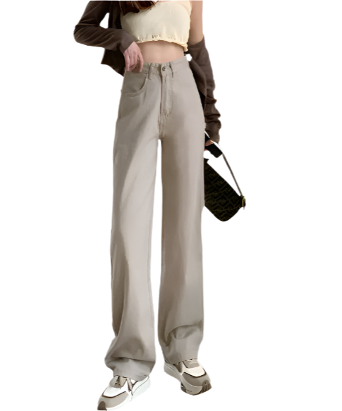Women’s High Waist Trousers Straight Leg Denim JEANS-JP-14