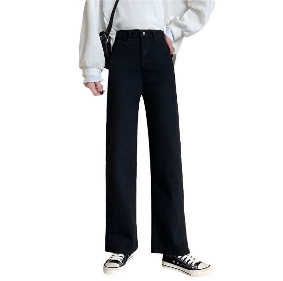 Women’s High Waist Trousers Straight Leg Denim JEANS-JP-16