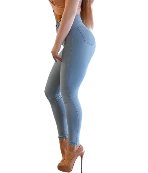 Women’s Comfortable Stretchy High Waist Skinny JEANS-JP-19