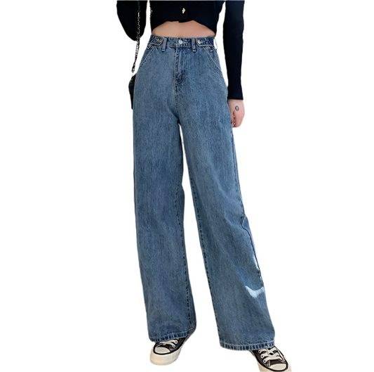Women’s Straight Leg High Waist JEANS-JP-24