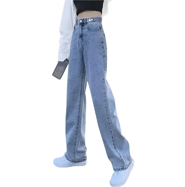 Women’s Straight Leg High Waist JEANS-JP-24