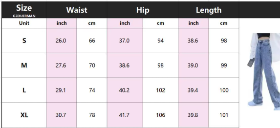 Women’s Straight Leg High Waist JEANS-JP-24