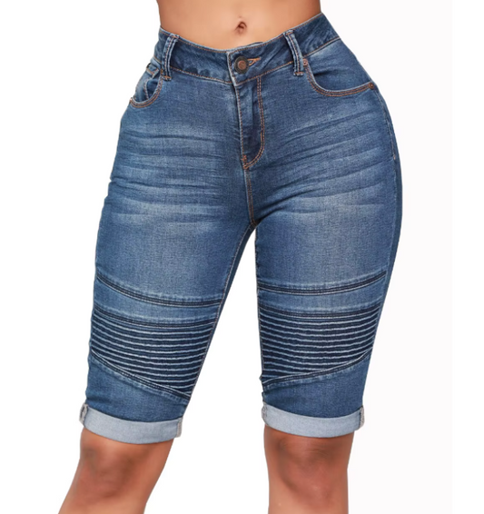 Women’s Knee-Short Half Pants JEANS-JP-26