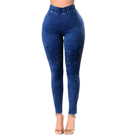 Women’s Elastic Waist Skinny JEANS-JP-27