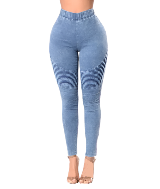 Women’s Elastic Waist Skinny JEANS-JP-27