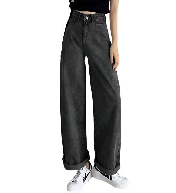 Women’s Timeless High Waist Trousers Straight Leg Denim JEANS-JP-02