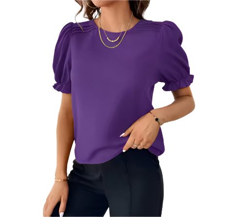 Beautiful Half Sleeve Round Neck  Blouse for Women - BL23