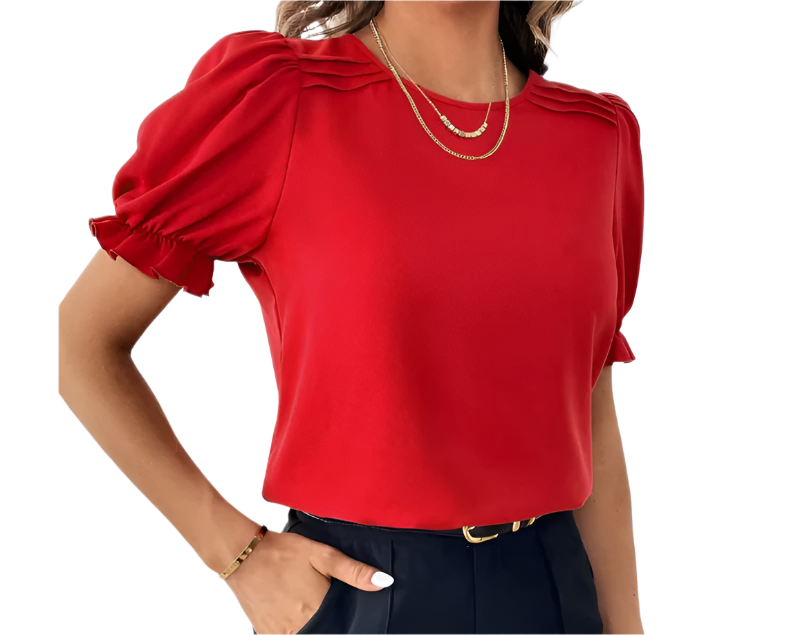 Beautiful Half Sleeve Round Neck  Blouse for Women - BL23