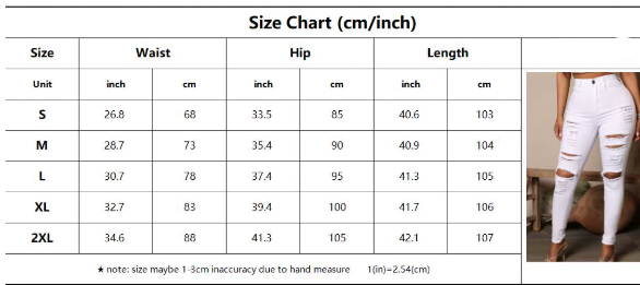Women’s Skinny Ripped Distressed High Waist JEANS-JP-06