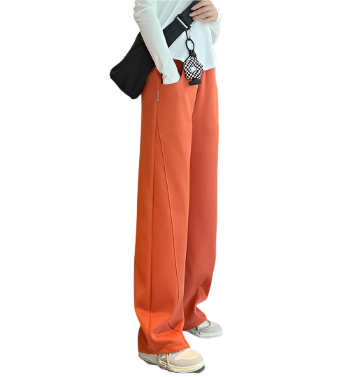 Women’s High Waist Straight Leg Loose Fit Cotton Trouser Sweatpants CARGO -06
