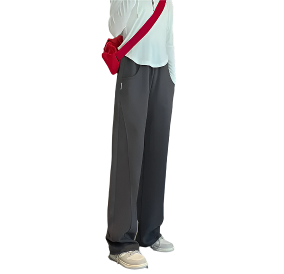 Women’s High Waist Straight Leg Loose Fit Cotton Trouser Sweatpants CARGO -06